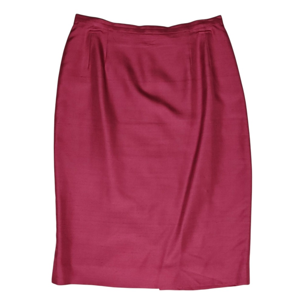 VTG Carlisle Silk Pencil Skirt Women's Size‎ 8 Straight Lined Zip Closure Pink